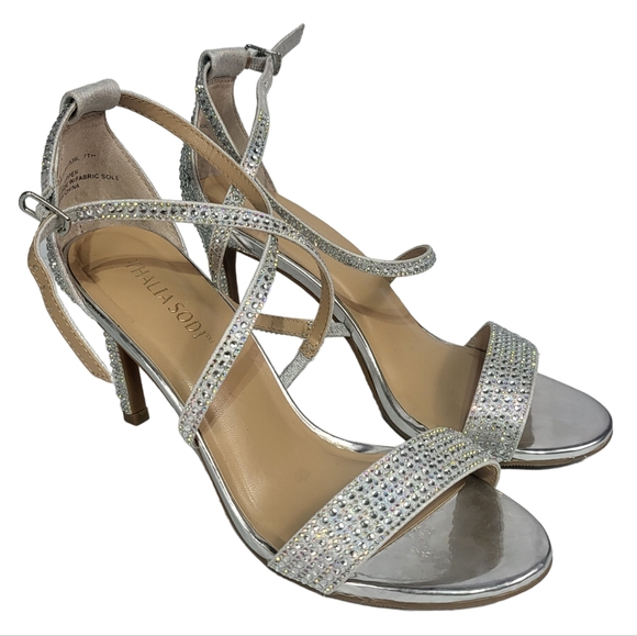 Thalia Sodi Darria Strappy Sandal Silver 6 - Picture 2 of 4